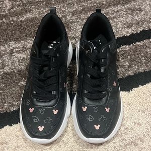 Disney Mickey Mouse black and rose gold shoes Womens size 10 New with Tabs
